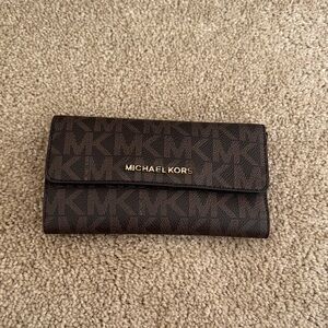 Michael Kors Dark Brown Logo Wallet